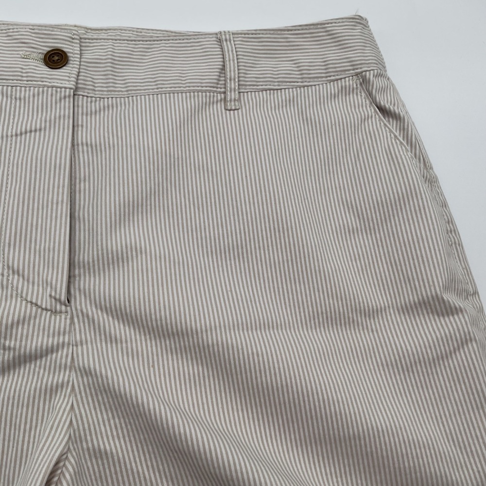 Summer Kim‎ Roger's Striped Shorts Khaki Beige Beach  Comfort Women's Size 18 - Picture 4 of 9
